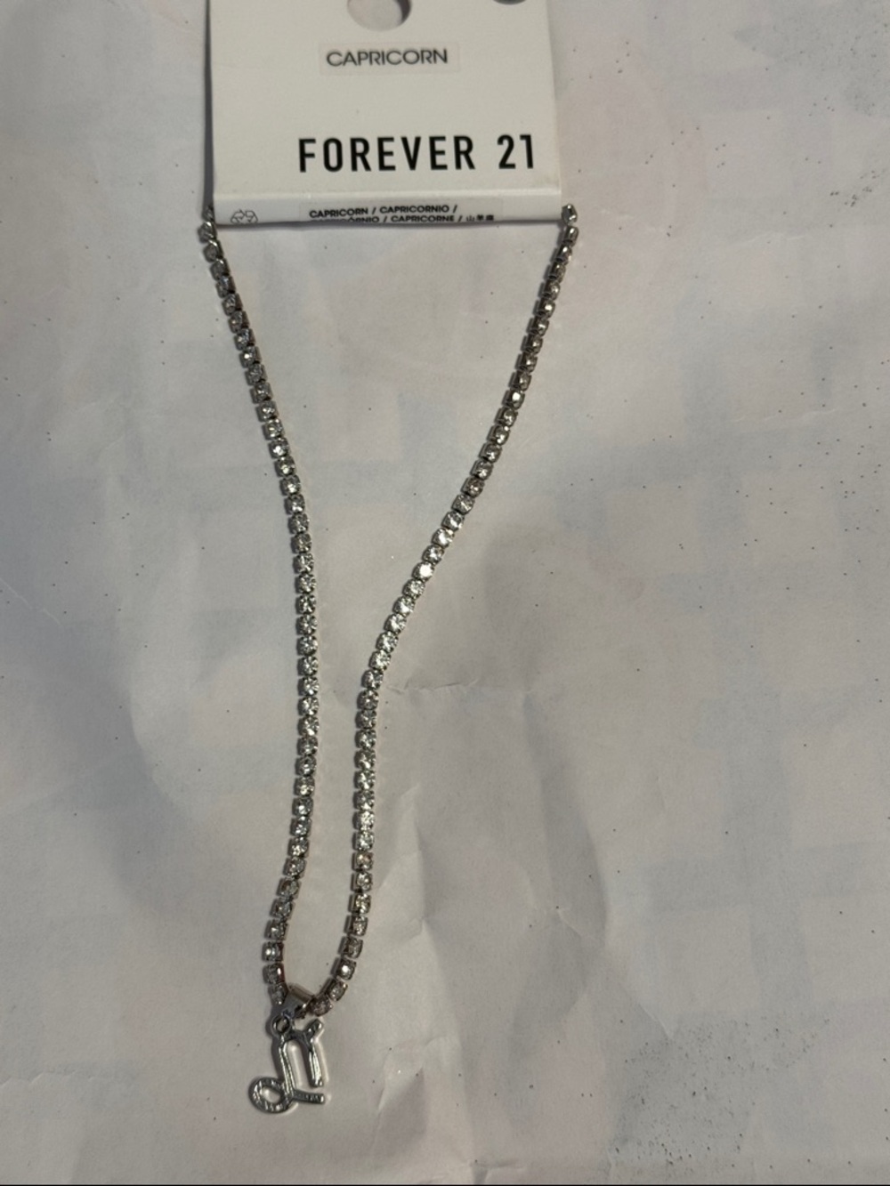 Forever 21 Silver‎ Capricorn Zodiac Pendant Necklace